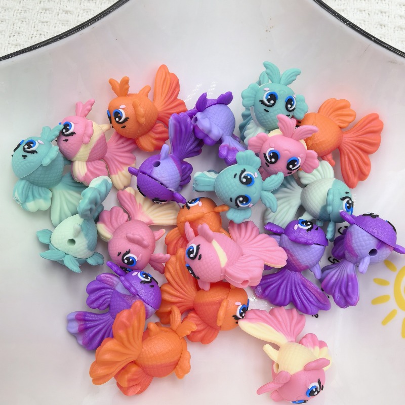 Unique Tech Accessories - 20Pcs 3D Silicone Beads Food Grade