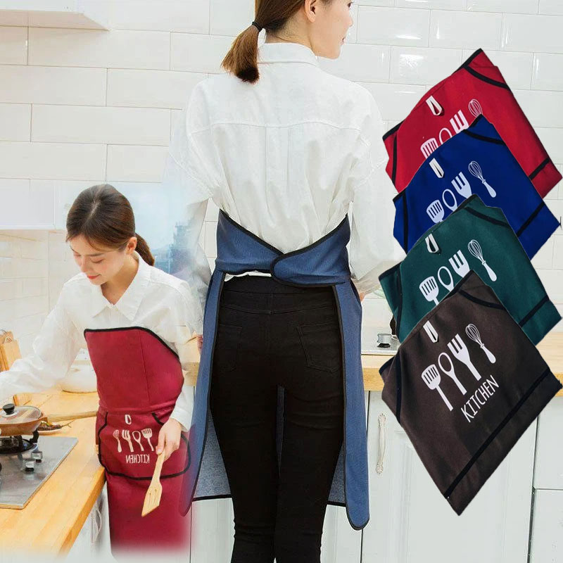Tech Accessories Logo - Korean Style Auto No-Tie Apron Waterproof