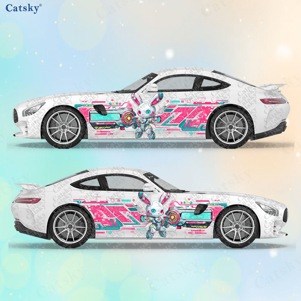 2pcs Cyberpunk Line Tech Bunny - đánh giá và giá Tech Accessories For Car
