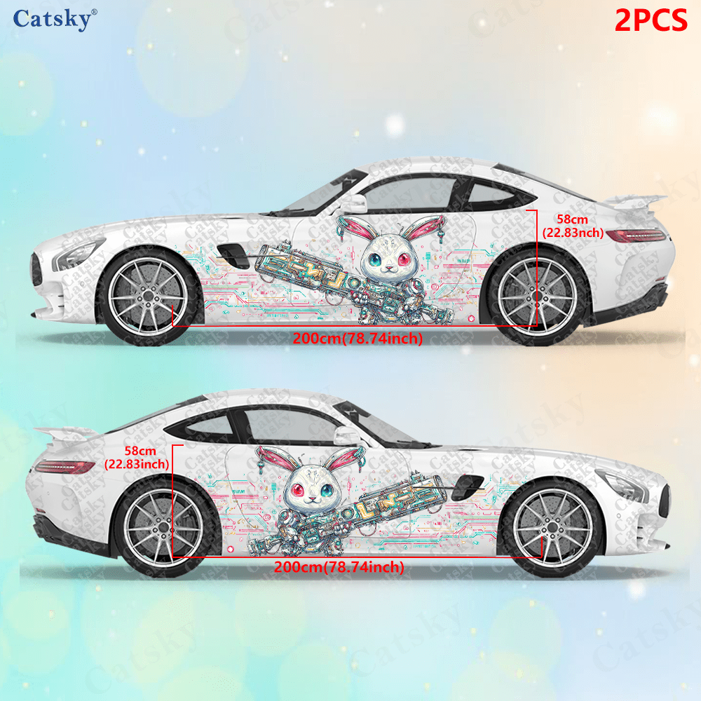 2pcs Cyberpunk Line Tech Bunny - đánh giá và giá Tech Accessories For Car