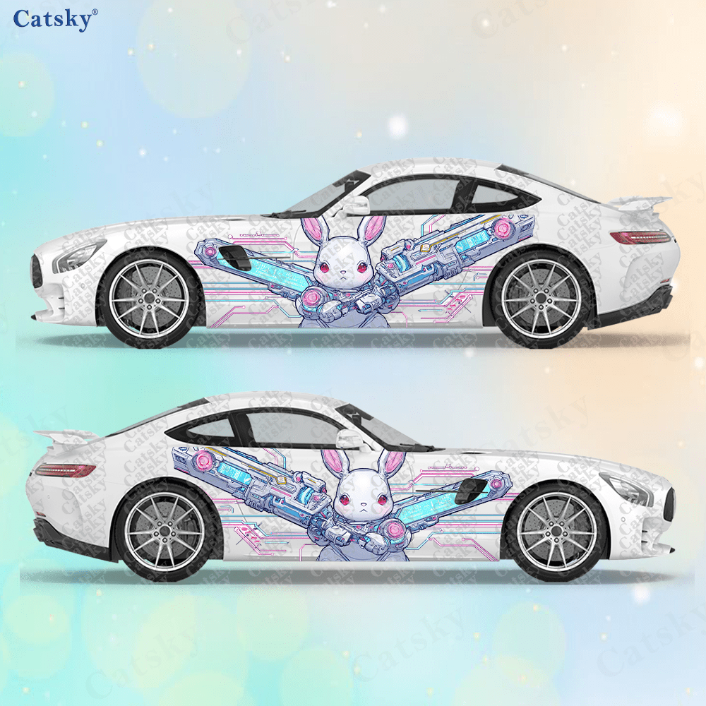 2pcs Cyberpunk Line Tech Bunny - đánh giá và giá Tech Accessories For Car