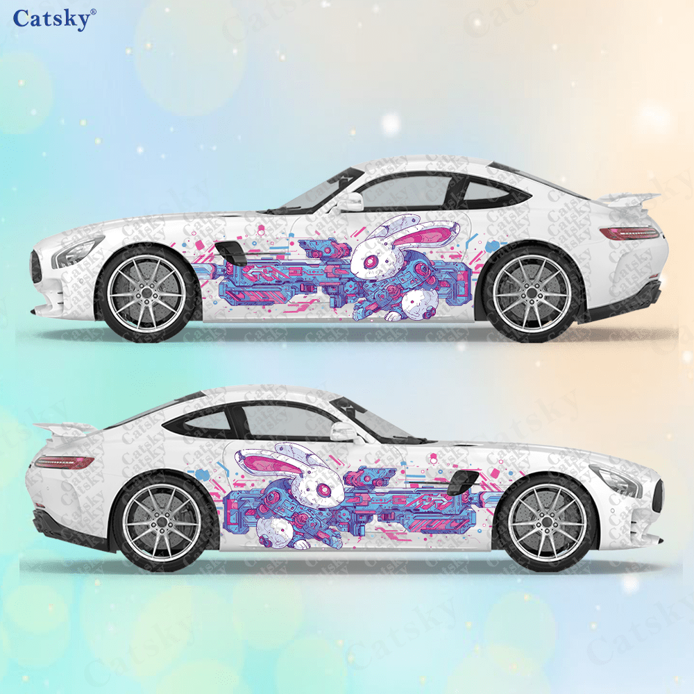2pcs Cyberpunk Line Tech Bunny - đánh giá và giá Tech Accessories For Car