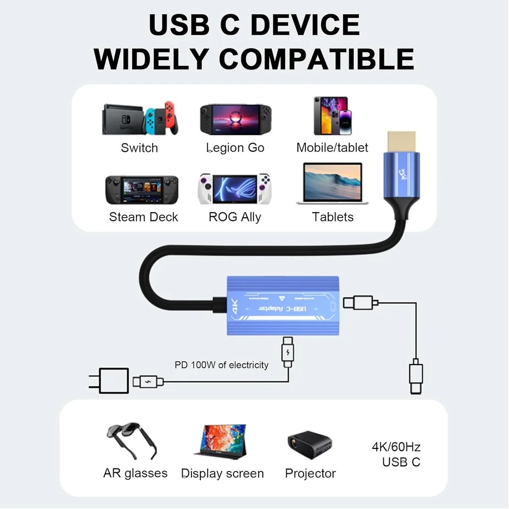 HDMI‑compatible to USB‑C Video - đánh giá và giá Usb C To Hdmi