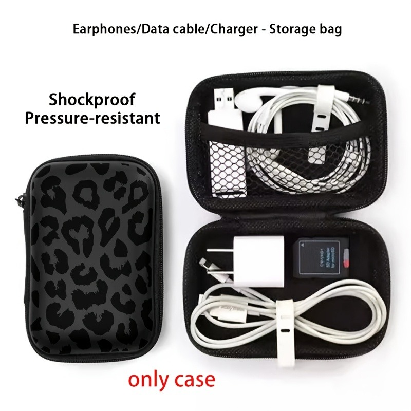 Black Leopard Print EVA Hard S - đánh giá và giá Tech Accessories Kit